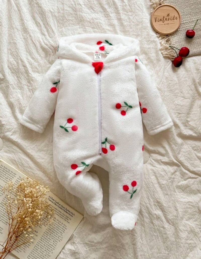 رومبير "لمسة الكرز" الفرو للرضع 🍒👶🏻✨
