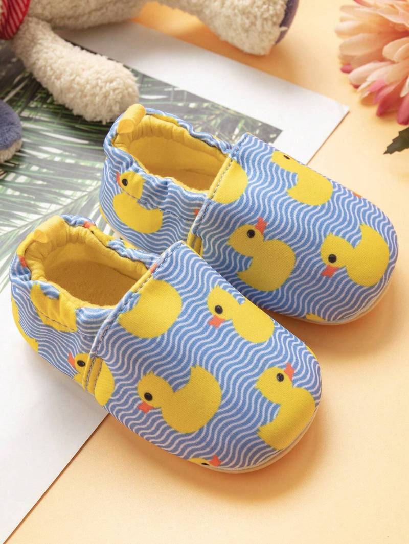 حذاء أطفال قطني بطبعة البط الأصفر 🐥👟